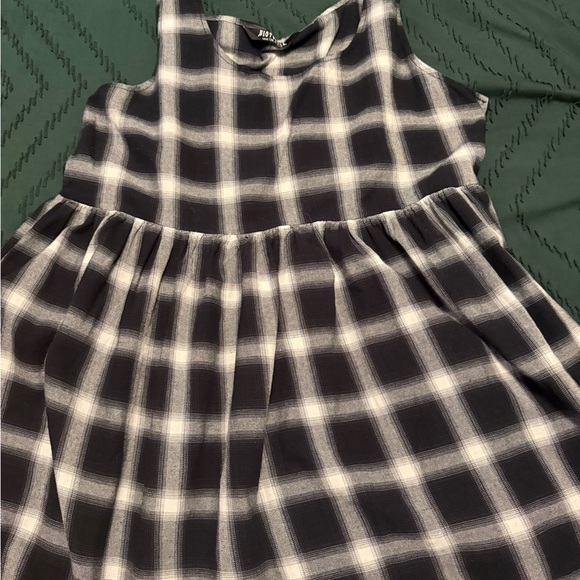 Dress disturbia plaid singles US 12 smock babydoll style - Picture 2 of 2
